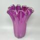 Vase en verre Murano Fazzoletto magenta-rose Michielotto des années 1970.