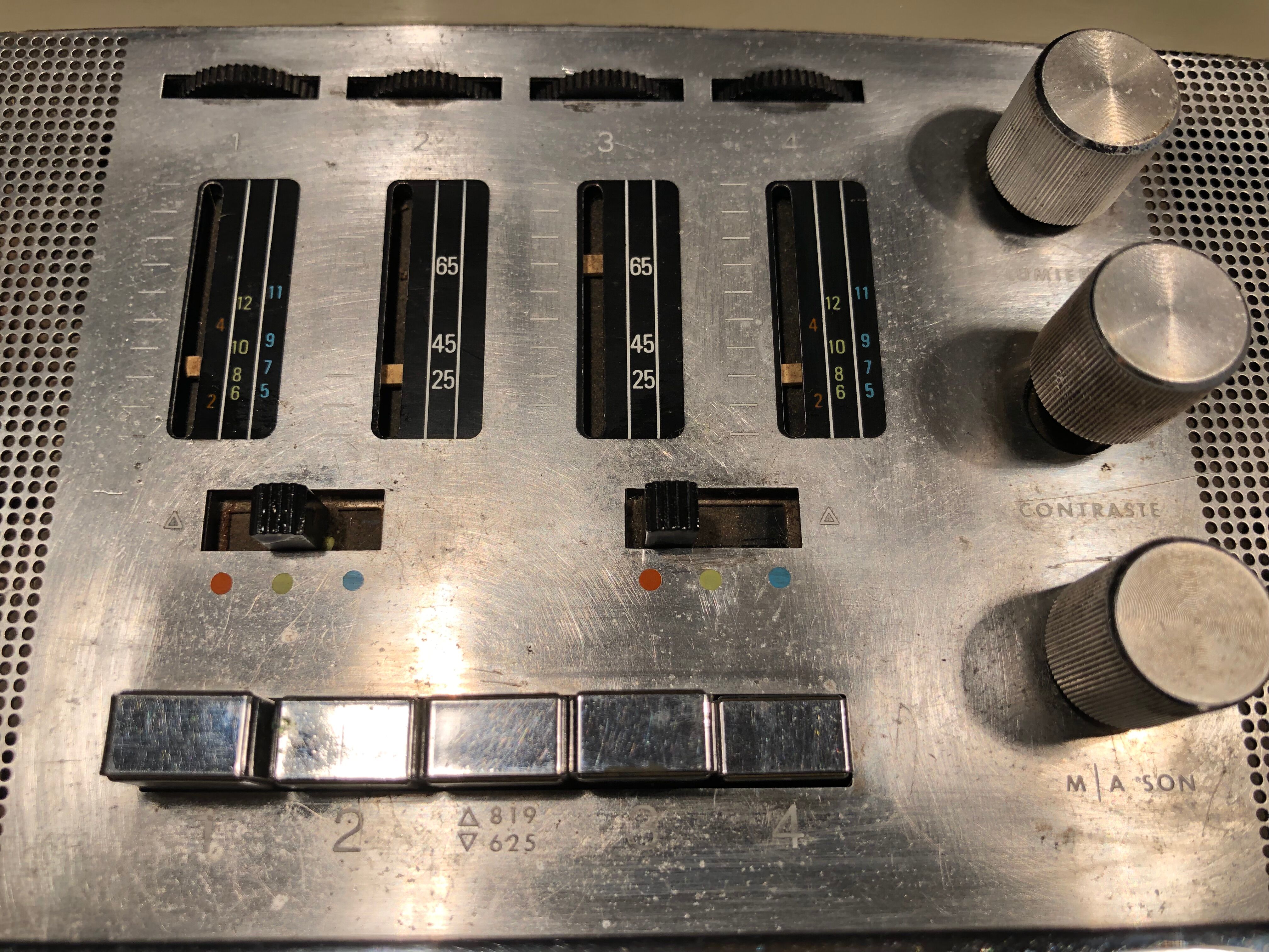 Vintage portable television Pathe Marconi 70s