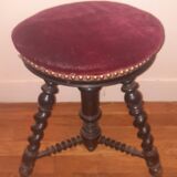 Napoleon 3 Turned Wood Piano Stool