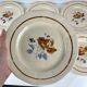 Set of 6 flat plates Sarreguemines flower pattern, first half of the 20th century.