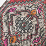 Coral red vintage rug 91x45cm