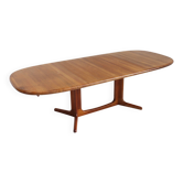 Table à manger ovale en teck Glostrup danois vintage des années 1960