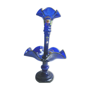 vase Tulipier, coupe - verre bleu