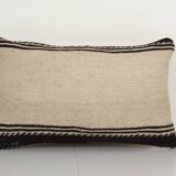 Natural Kilim Pillow, Handwoven Turkish Kilim Pillow, Floor Cushion Cover, Decorative Throw Pillow