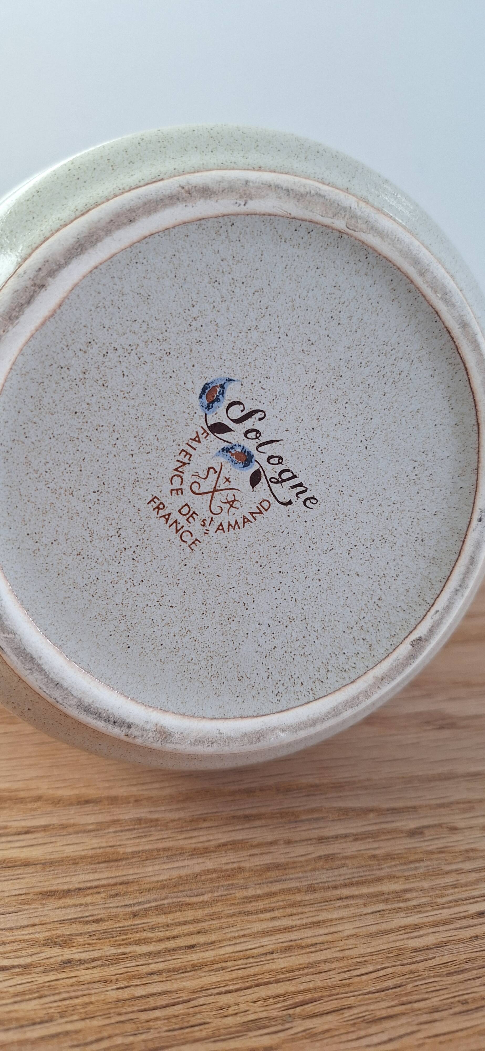 Saint Amand Sologne enamelled stoneware coffee pot