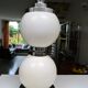 Delmas lamp base in white metal and chrome from the 70s