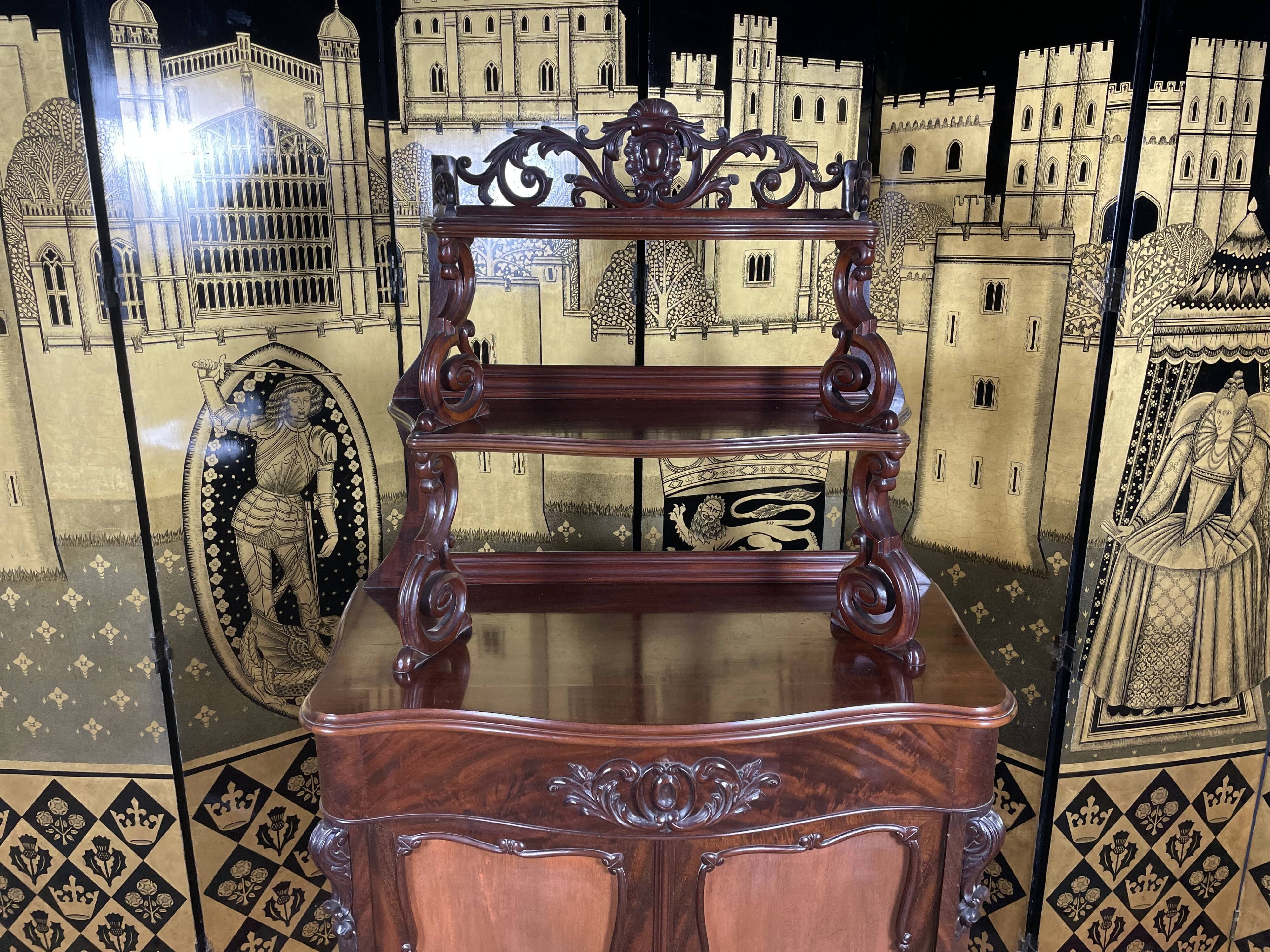 Napoleon III mahogany support cabinet