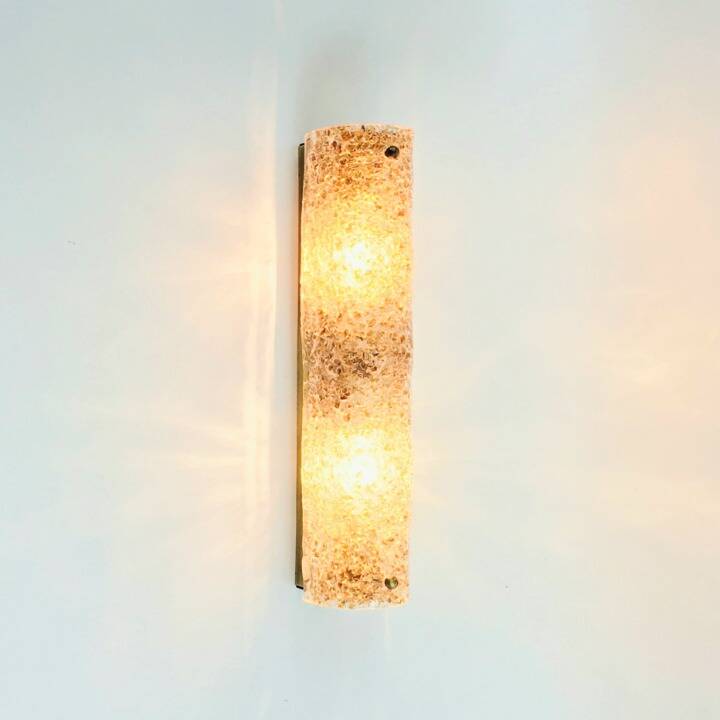 Pair of Mid-Century Tubular Murano Glass Wall Lights from Hillebrand, 1970s