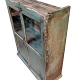 Buffet Ancien Meuble Vitre Teck