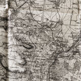 Old map of the surroundings of Paris