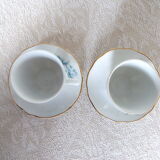 2 tasses à café porcelaine Chauvigny