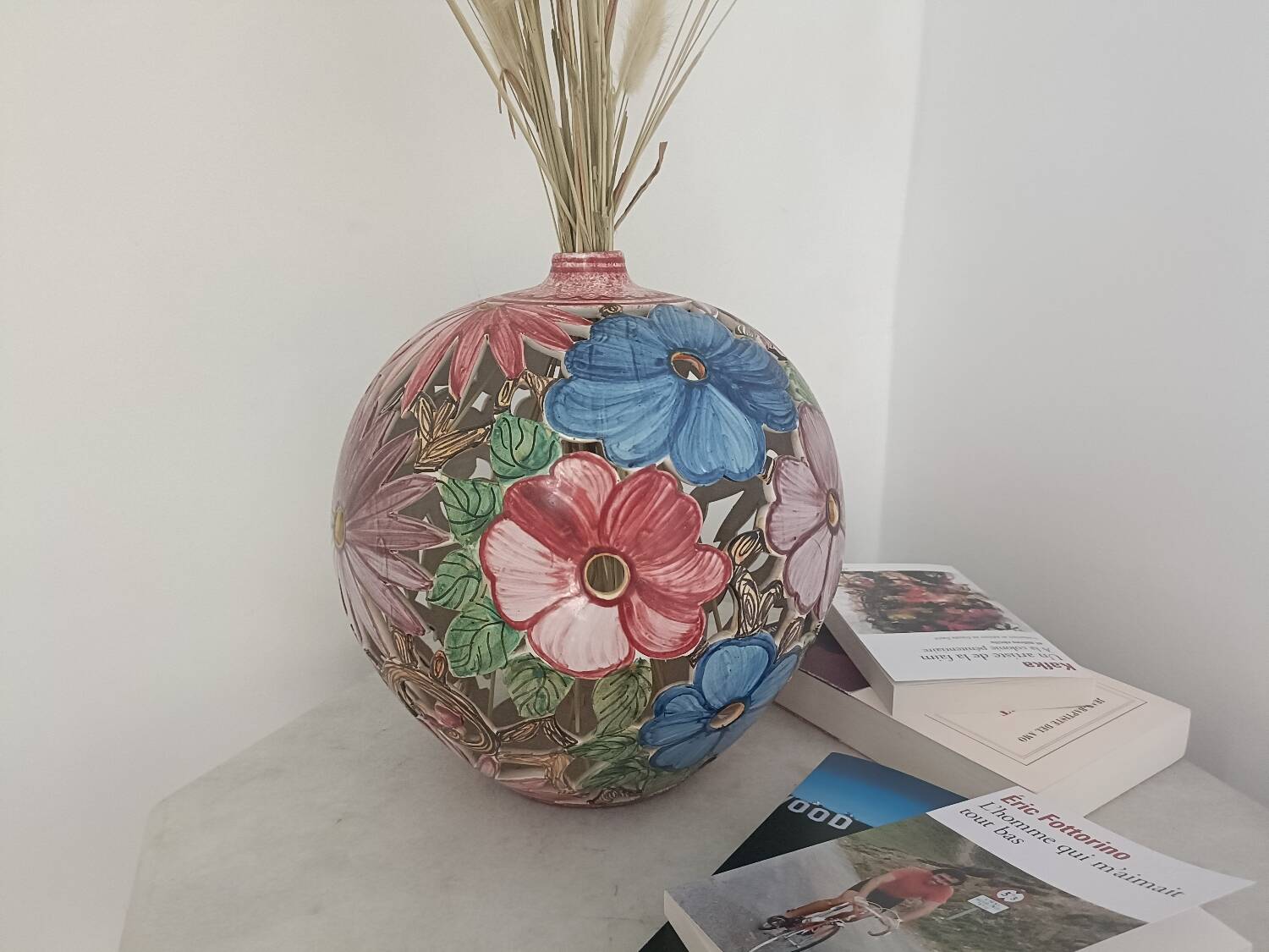 Openwork ball vase, Paul Lecomte