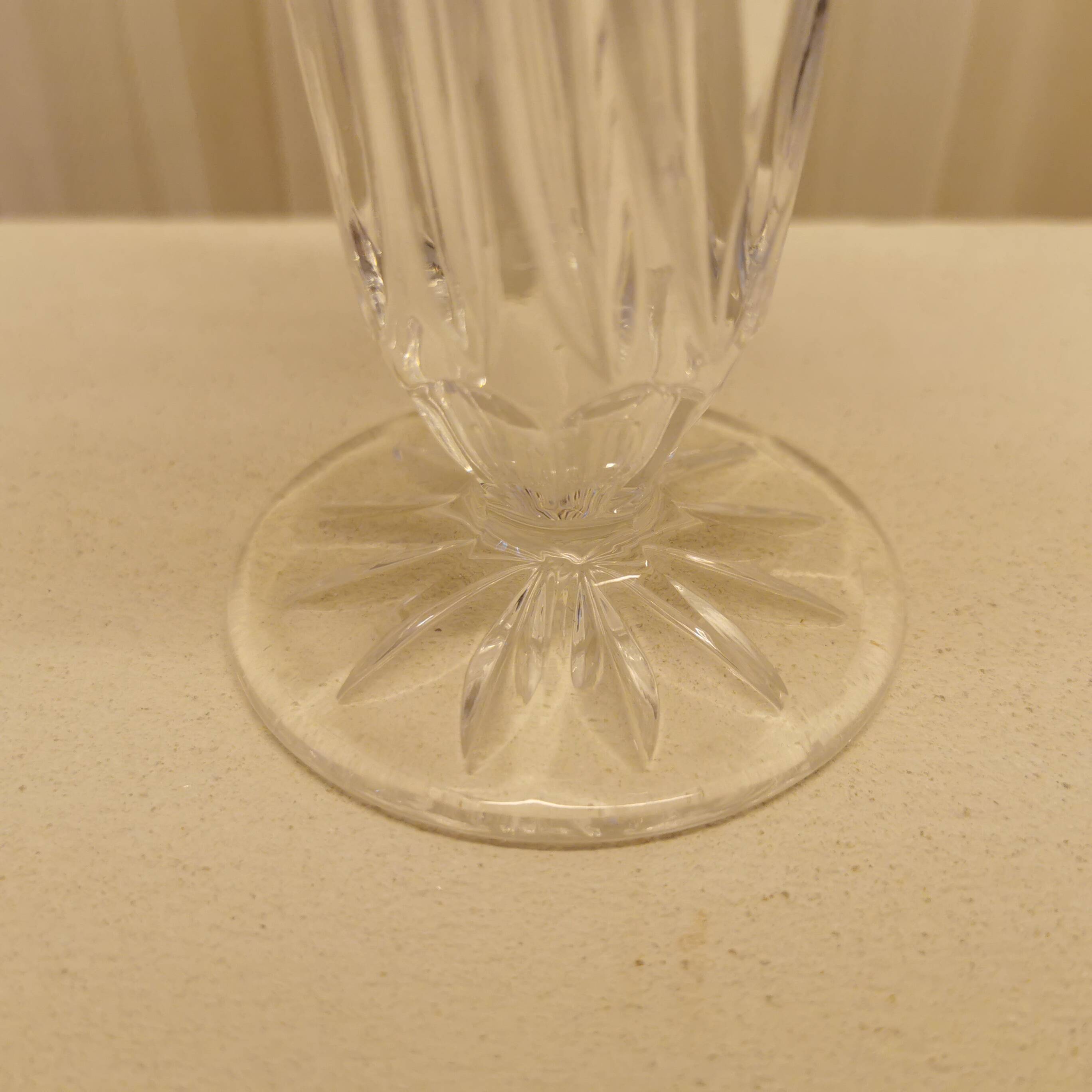 Chiseled crystal vase