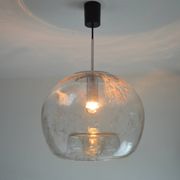 Vintage 1960s Doria design ceiling light in crystal glass