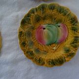 Dessert set salad bowl and 6 plates 541023 fruits barbotine sarreguemines