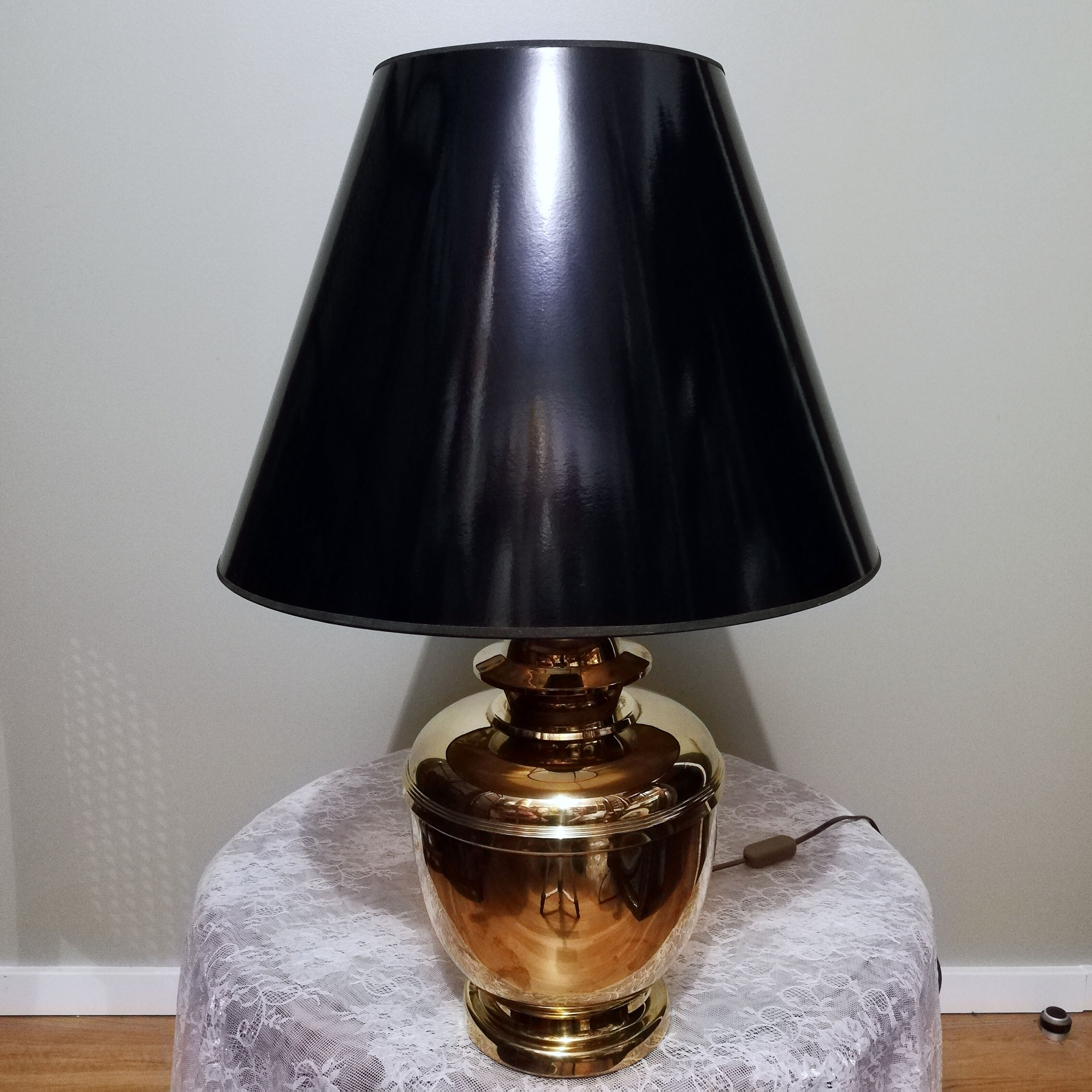 Golden brass lamp height 69cm