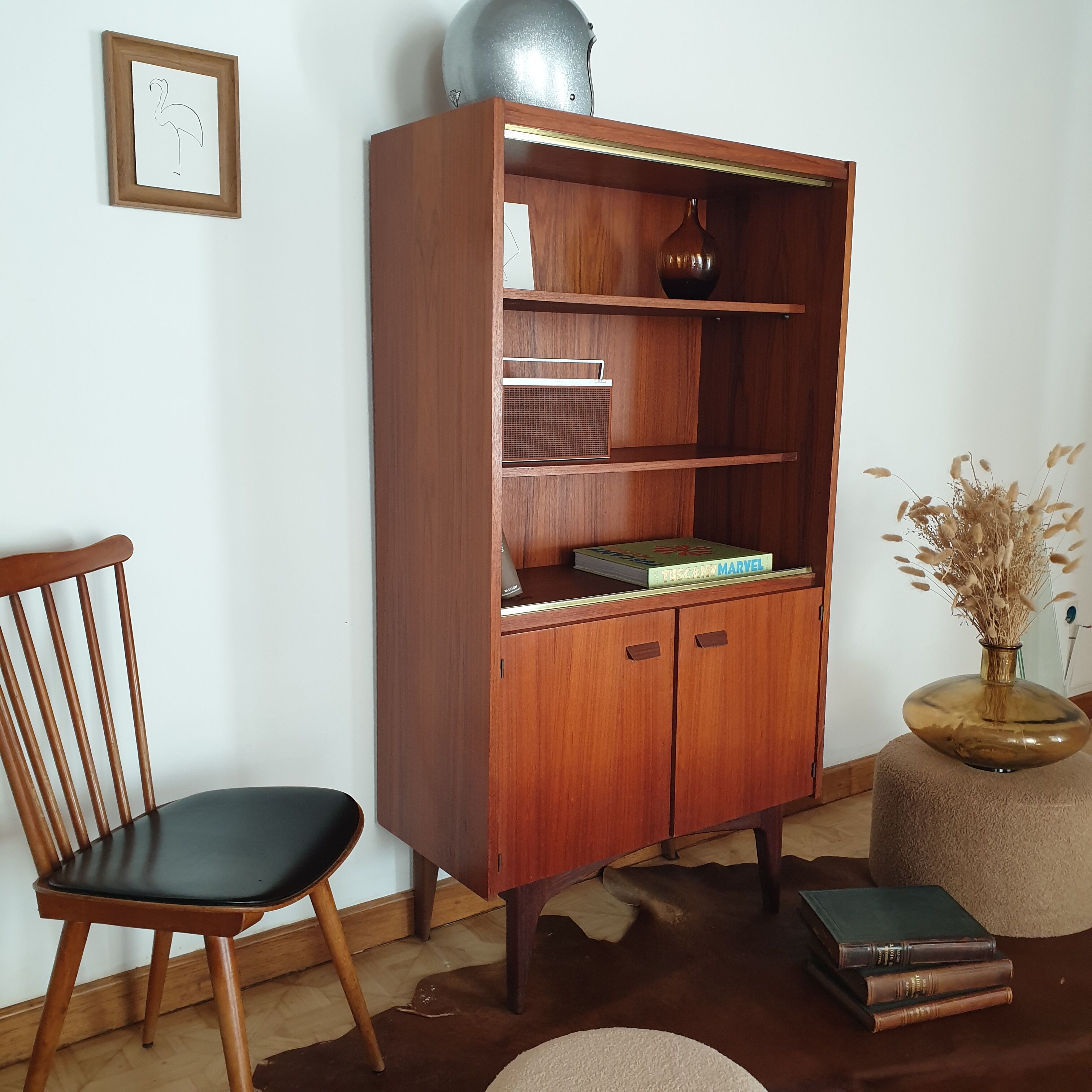 Vintage furniture library 60s teak
