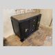 Black art deco sideboard and grey marble
