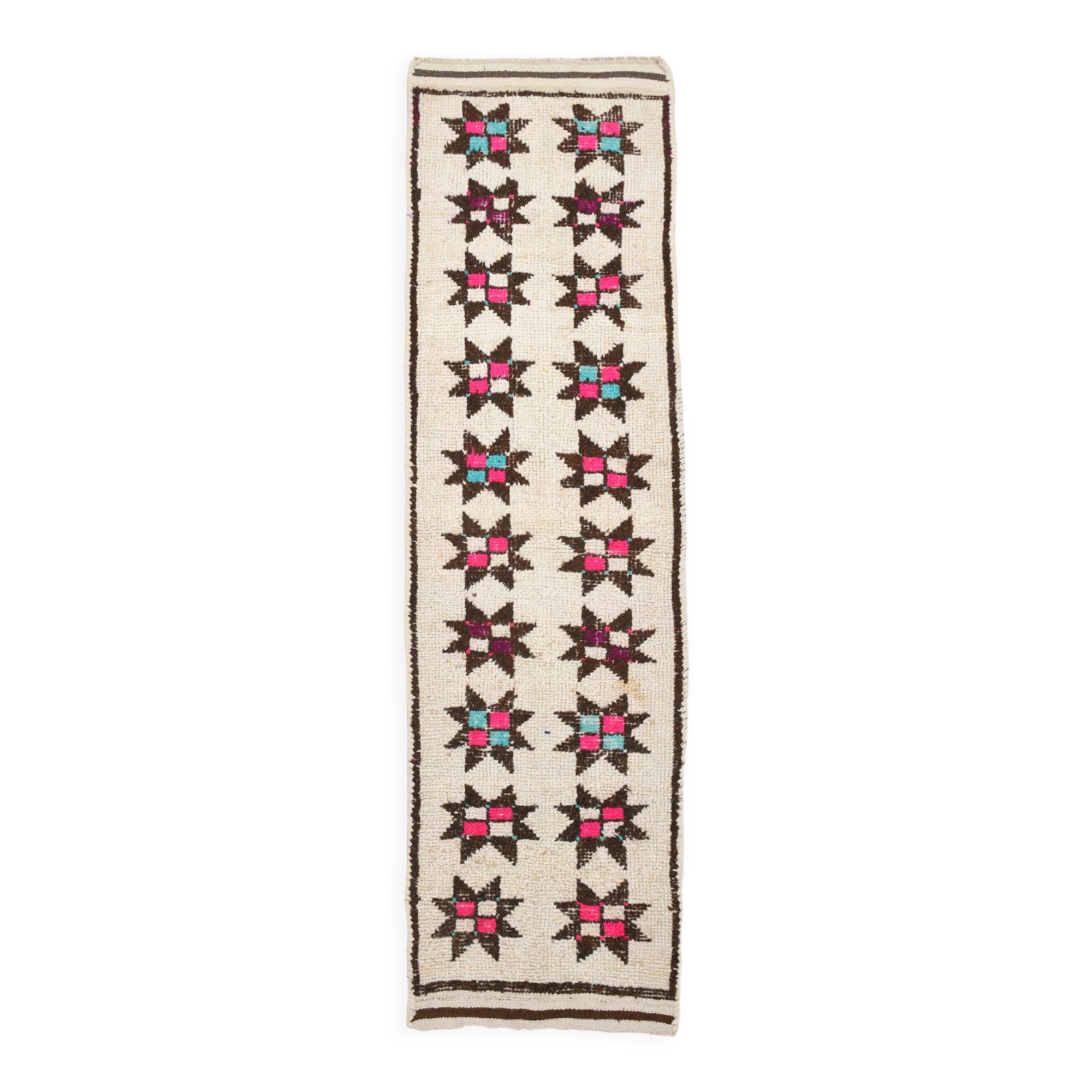 Tapis coureur beige & marron