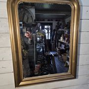 Miroir style Louis Philippe doré,  100×74cm