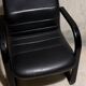Vintage black leather armchair