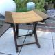 Tabouret  en bois paillé / vintage années 50-60