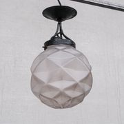 Suspension géométrique en verre Français et en fer