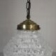 Art Deco pendant lamp with a hexagonal stepped glass shade, 1930s