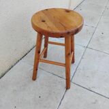Vintage pine low stool