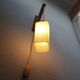 Wooden applique with 60s glass blind