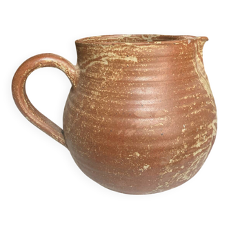 Terracotta ceramic pitcher carafe