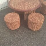 Table basse et 4 tabourets