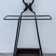 French black wrought iron fireplace set, 1960