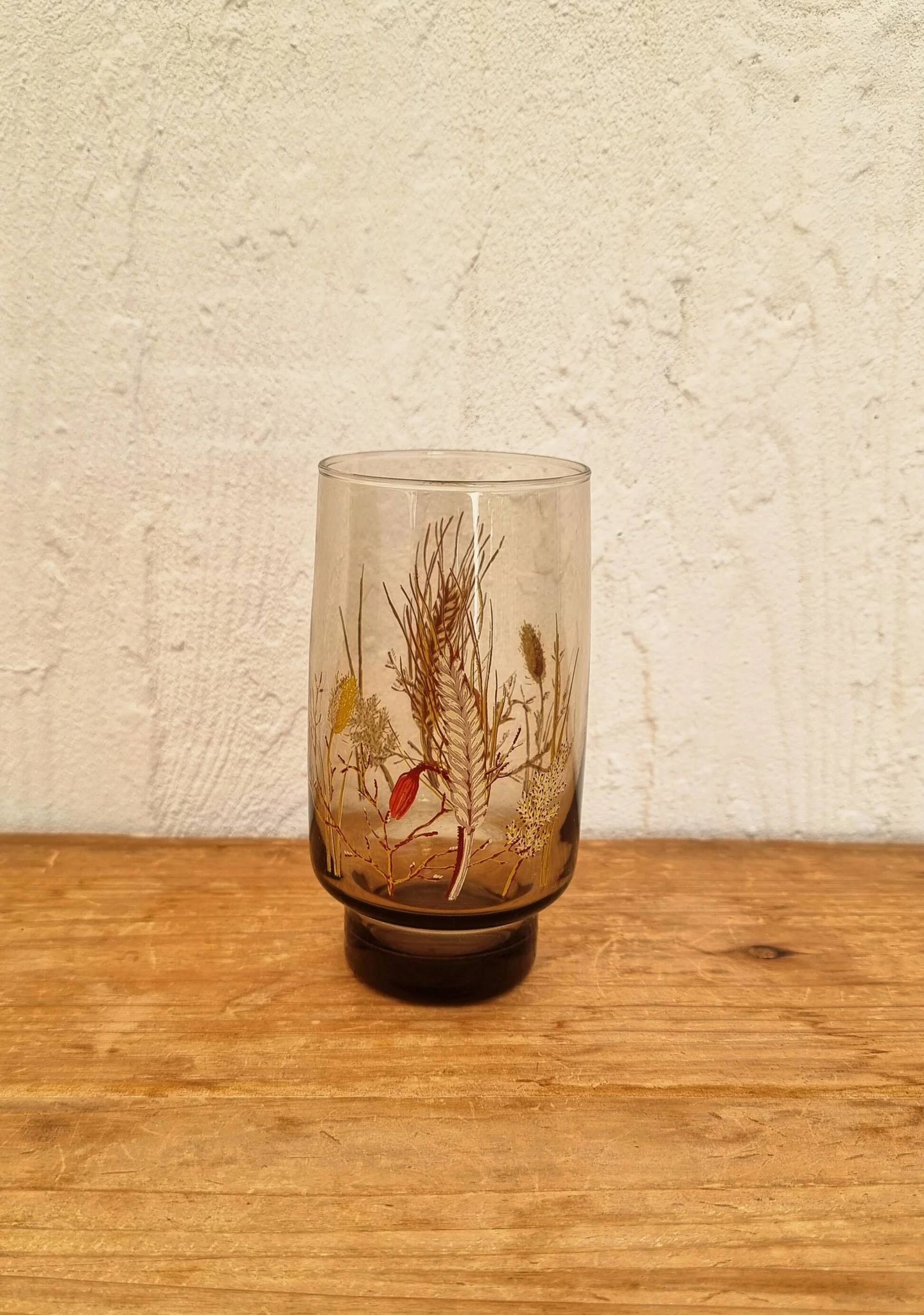 Vintage orangeade service J.G. Durand Tivoli in smoked glass, 7 pieces.