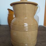 Pitcher in glazed earth Honey N°2 with lid