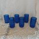 6 antique cobalt blue glasses