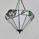 Tiffany washbasin pendant in glass paste with floral decoration