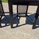 Set 4 postmodern black lacquer dining chairs 1980s