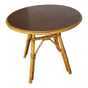 Table basse ronde en - bambou