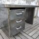 Strafor desk in brushed metal