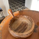 Duo of wooden raviers - vintage cup