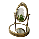Brass psyche mirror 35x46cm