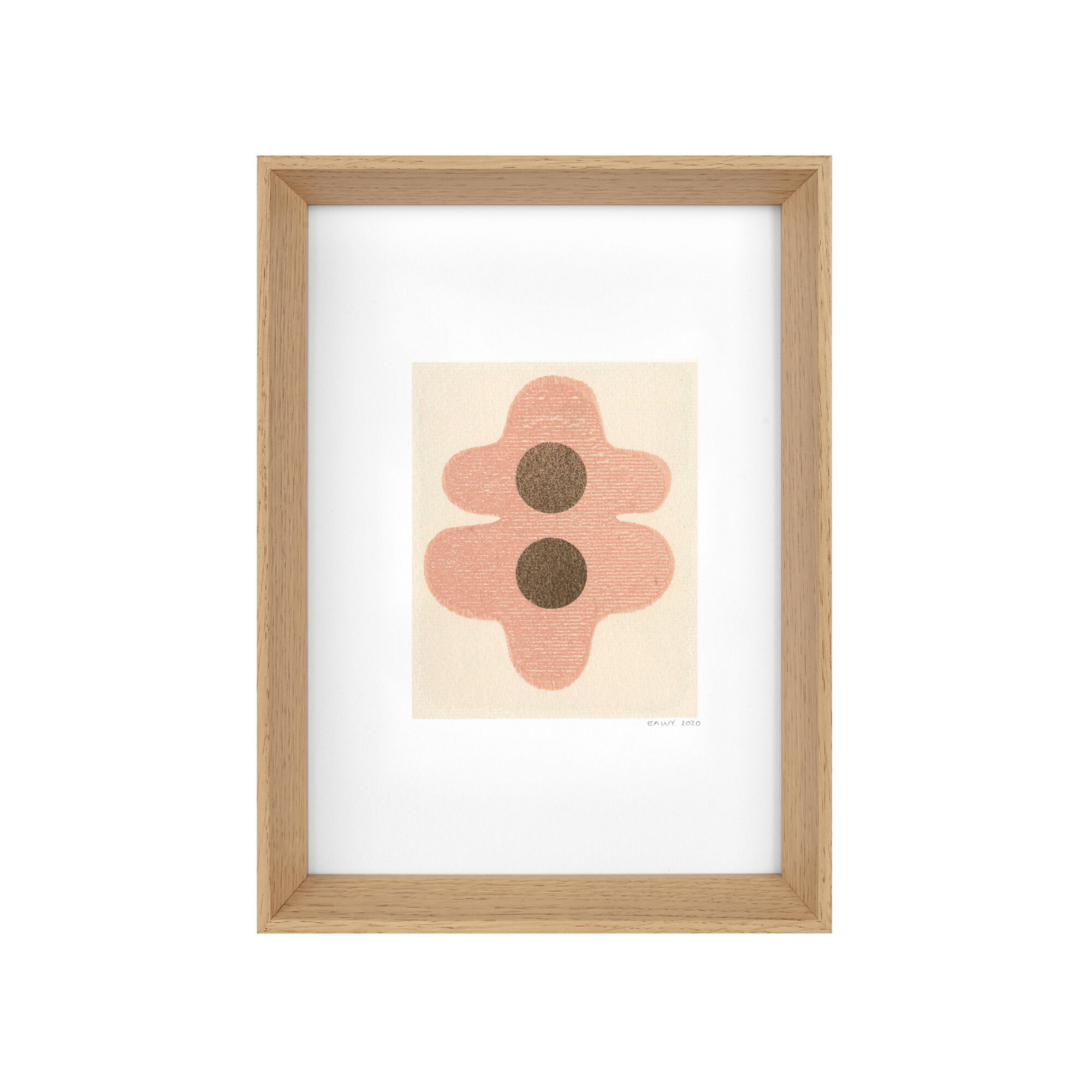 Monotype painting on paper, original dated and signed without frame