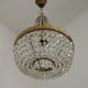 Preciosa Jablonec Czech Crystal & Brass Montgolfier Single Light Chandelier 4550