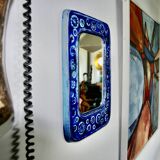 Vintage ceramic mirror from vegvari hungary 1970
