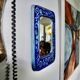 Vintage ceramic mirror from vegvari hungary 1970