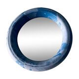 Round ceramic wall mirror