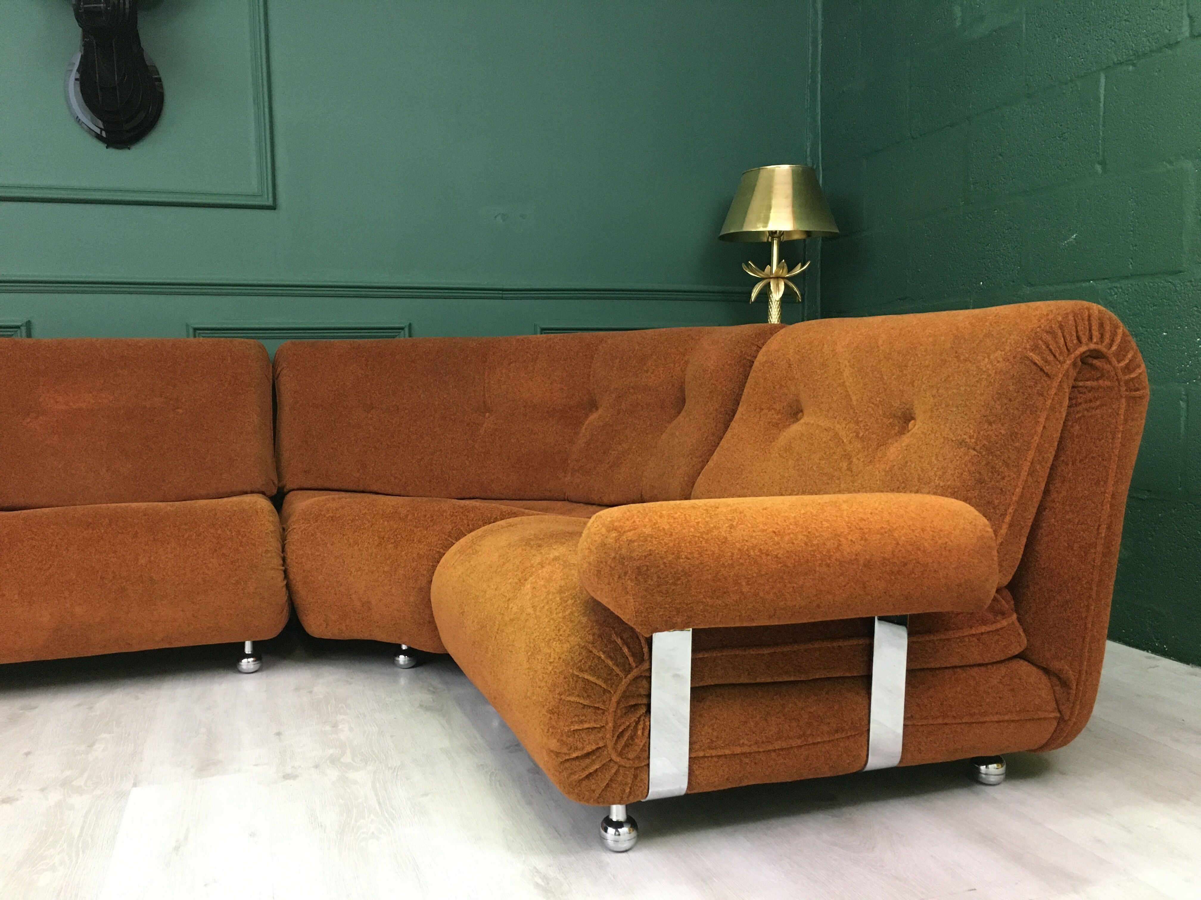 G-Plan vintage retro mid century corner modular 5 seater sofa suite by Km Wilkins