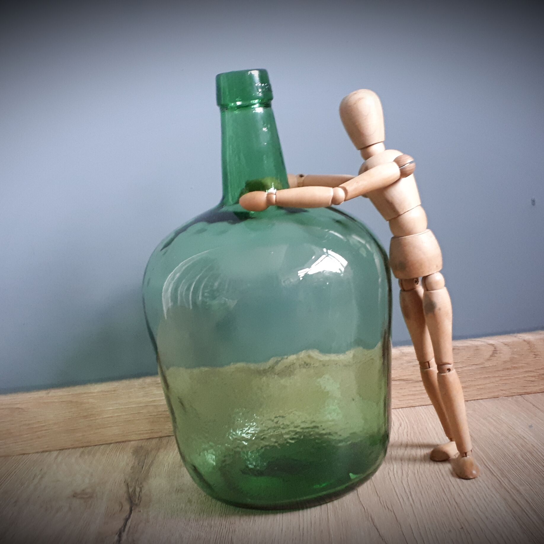 Demijohn 5 L clear green