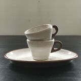 Set 2 tasses et plat à café